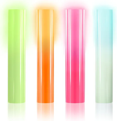 Miniatura 4 de VViViD DECO65 - Rollo de vinilo permanente adhesivo fluorescente neón para manualidades de 1 pie x 4 pies
