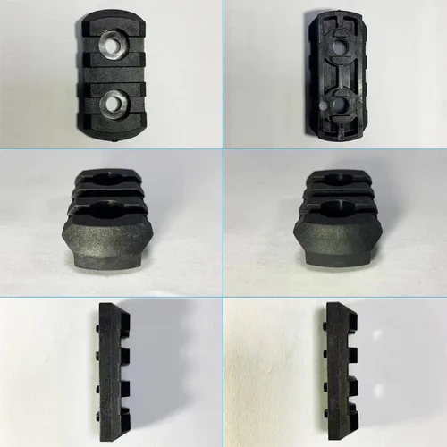 Miniatura 6 de Picatinny Rail de 3,5,7,9,11,13 ranuras para Mlok, sección de rieles de polímero más montaje desplazado con tuercas en T, tornillos y llave Allen