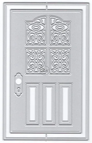DzIxY Troqueles de corte de metal con patrón de puerta antiguo para hacer tarjetas, juegos de troqueles de papel para grabar, álbum, plantillas para