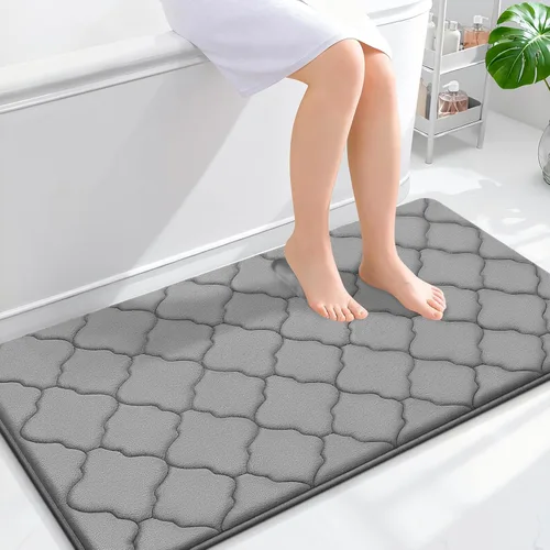 Miniatura 22 de OLANLY Alfombra de Baño de Espuma Viscoelástica de 24 x 16 pulgadas, Ultra Suave y Absorbente, Alfombras de Baño Antideslizantes, Cómodas, Lavables