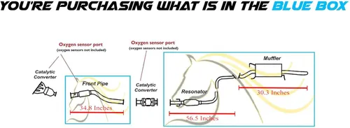 Miniatura 2 de Northeastern Exhaust Kit de sistema de escape de tubo delantero, resonador y silenciador de acero inoxidable compatible con Chevrolet Aveo5