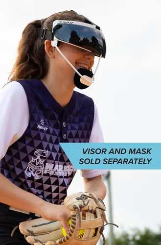 Miniatura 7 de RIP-IT Visera de sóftbol, ligera y cómoda, se adapta a todas las máscaras de RIP-IT Defense Fielder, gris humo