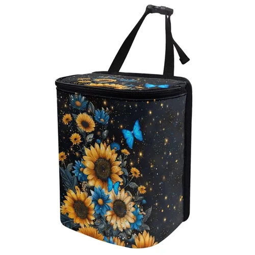 Miniatura 28 de Basurero para automóvil con tapa, bolsa de basura para colgar del automóvil, a prueba de fugas, portátil, papelera, sedán, accesorios