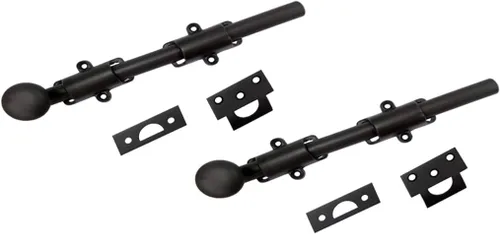 Miniatura 5 de QCAA Perno de puerta holandés de latón macizo, 36 ", latón pulido lacado, 1 paquete, hecho en Taiwán 35.8 in - Latón pulido lacado