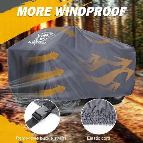 Miniatura 4 de XYZCTEM Cubierta Premium para ATV, Protección de Tela Oxford Contra Agua, UV, Viento, Cubierta Quad para Can-am, Suzuki, Kawasaki, Honda, Yamaha