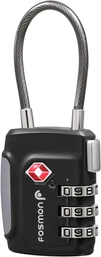 Miniatura 27 de Fosmon Cerraduras de cable aprobadas por la TSA para equipaje, maleta, cerradura de caja de pistola con botón de liberación a presión, cerradura