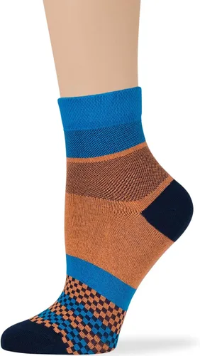 Miniatura 16 de 7BIGSTARS KINGDOM Women's Cotton Quarter Non-Binding Diabetic Fashion Socks-L-M-4 Pack-Multicolor