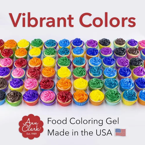 Miniatura 6 de Ann Clark - Gel colorante de grado profesional para alimentos fabricado en Estados Unidos, paquete de 12