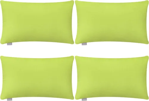 Miniatura 73 de Thmyo - Paquete de 4 fundas de almohada decorativas de 100 % algodón para lumbar, cómodas, sólidas, para Navidad/Halloween, fundas de cojín Blanco