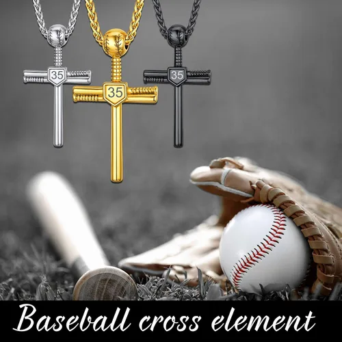 Miniatura 3 de U7 Cadena de fútbol americanobéisbol para hombre, acero inoxidable, chapado en oro de 18 quilates, collar de zapatos deportivos para correr