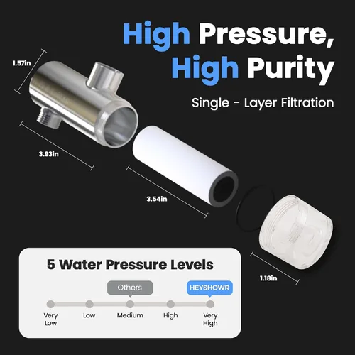 Miniatura 4 de Filtro de ducha certificado NSF 42 para agua dura, purificador de agua K-Beauty Ritual Starter con filtro de sedimentos de 500 capas y tapa