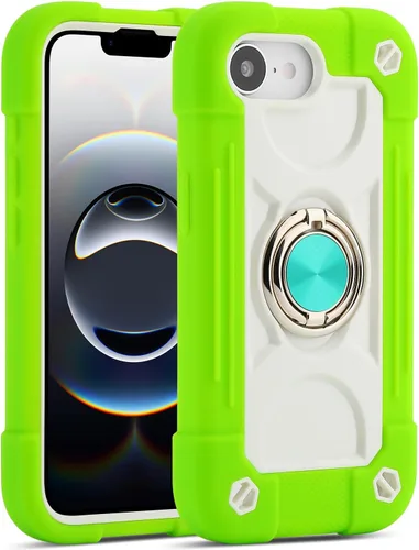 Miniatura 15 de MARKILL Funda compatible con iPhone 15 de 6.1 pulgadas con soporte integrado, [grado militar resistente de cuerpo completo] protección contra Rosa