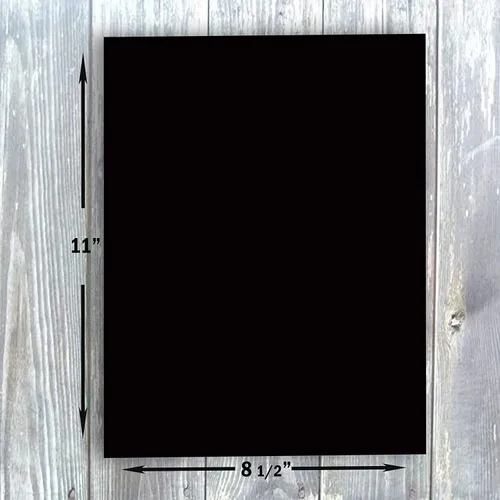 Miniatura 3 de Hamilco Papel grueso de cartulina de color negro, 8.5 x 11 pulgadas, cubierta de 80 libras, negro, álbum de recortes, cartulina imprimible