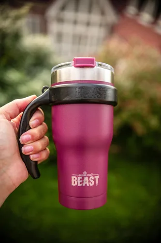 Miniatura 8 de Beast Vaso Térmico de 30 oz de Acero Inoxidable con Aislamiento al Vacío para Café y Hielo de Doble Pared Termo de Viaje (Rojo Arándano)