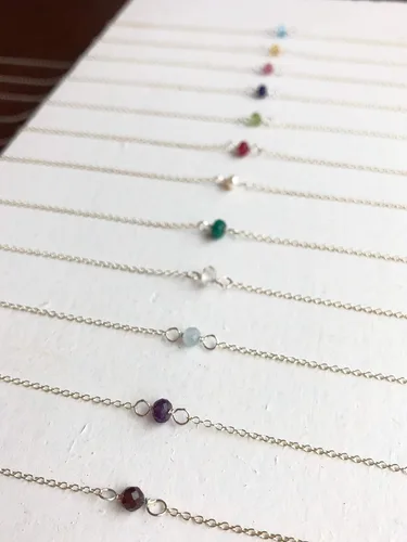 Miniatura 5 de Gargantilla de piedra natal – Regalo de cumpleaños, regalo para niña, mujer, amiga, hija, esposa, mamá, ella, joyas de piedras preciosas para uso