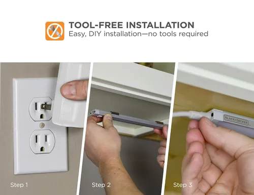 Miniatura 5 de BLACK+DECKER Accesorio de cable de puente de 108 pulgadas para kits de iluminación debajo del gabinete (paquete de 2)