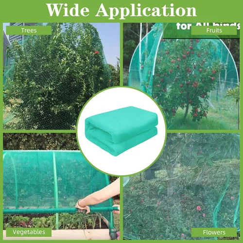 Miniatura 6 de Red de malla de jardín de 10 x 65 pies, protección de malla ultra fina, cubierta de hilera de invernadero, red de barrera para verduras, frutas