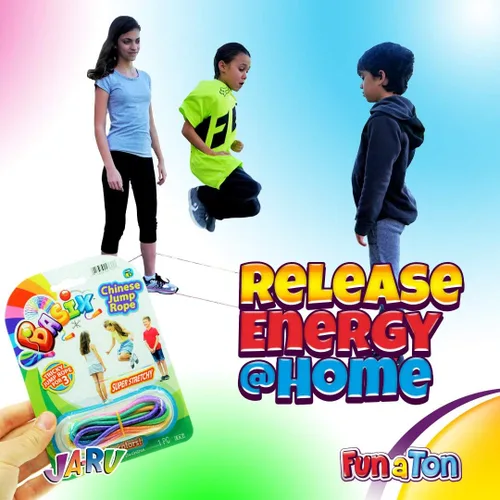 Miniatura 4 de Cuerda China Juego de Cuerda Elástica para Saltar para Niños y Adultos I de JA-RU Cuerda Elástica Colorida para Saltar para Niñas y Niños. Detalle