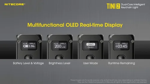 Miniatura 2 de NITECORE TINI 2 Dual LED recargable llavero luz - 500 lúmenes (negro)