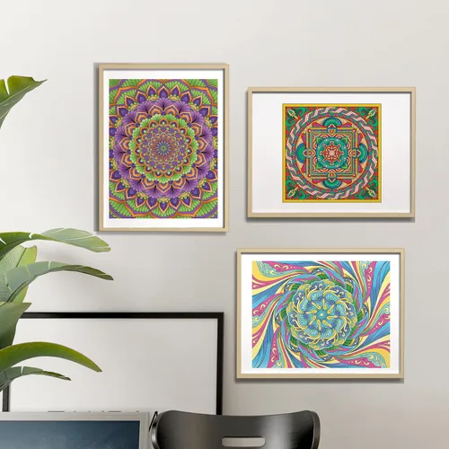 Miniatura 5 de ColorIt Mandalas Volumen IV Libro de colorear para adultos en espiral con 50 patrones de mandala para relajación y alivio del estrés - Incluye