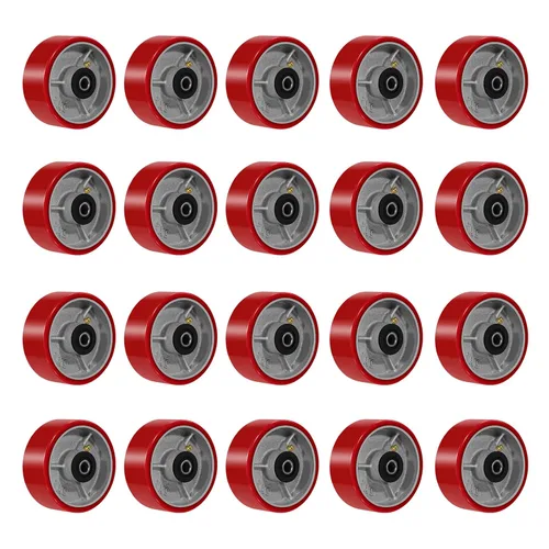 Miniatura 11 de Ruedas giratorias de repuesto de 6 x 2 pulgadas, rueda de hierro fundido de acero, resistente, capacidad de 1200 libras por rueda, orificio de 1/2