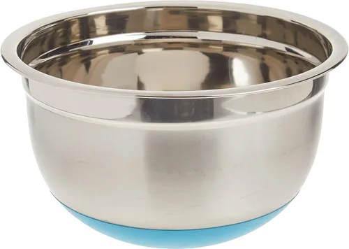 ExcelSteel Cuenco de mezcla de acero inoxidable de 3 cuartos de galón con base antideslizante