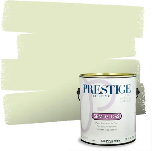 Miniatura 132 de PRESTIGE Pinturas Pintura interior e imprimación en uno, 1 galón, cáscara de huevo, aventura