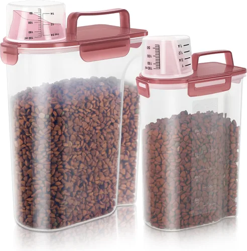 Miniatura 9 de LEAWALK Recipiente de almacenamiento de alimentos para perros, boquilla grande mejorada sin BPA, contenedores de plástico de almacenamiento