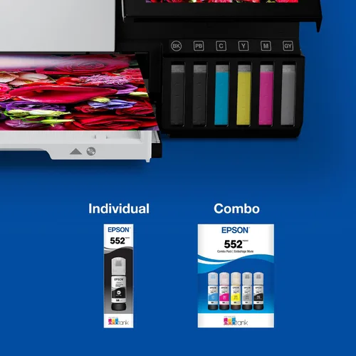 Miniatura 6 de Epson 552 EcoTank Ink Botella de capacidad ultra alta amarilla (T552420-S) Funciona con ET-8500, 8550