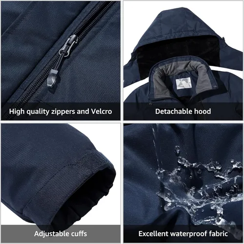 Miniatura 7 de CAMELSPORTS Chaqueta impermeable de esquí de montaña para mujer, con forro polar, impermeable, resistente al viento, con capucha para otoño e
