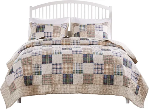 Miniatura 4 de Greenland Home - Juego de edredón Oxford de 2 piezas, individual, multicolor