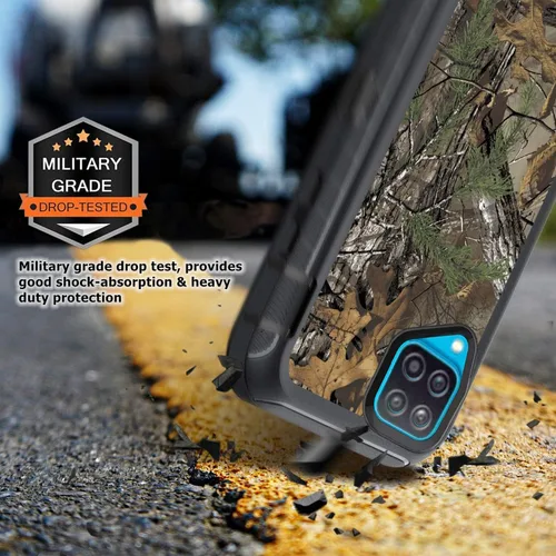 Miniatura 6 de Funda compatible con Samsung Galaxy A12 – Camo resistente a prueba de golpes con protector de lente de cámara [protección de grado militar]