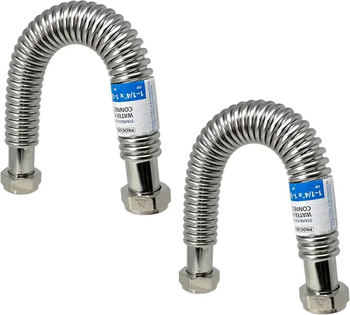 Miniatura 19 de PROCURU Paquete de 1 conector flexible para calentador de agua de acero inoxidable de 3/4 pulgadas FIP x 48 pulgadas (4 pies), certificado seguro