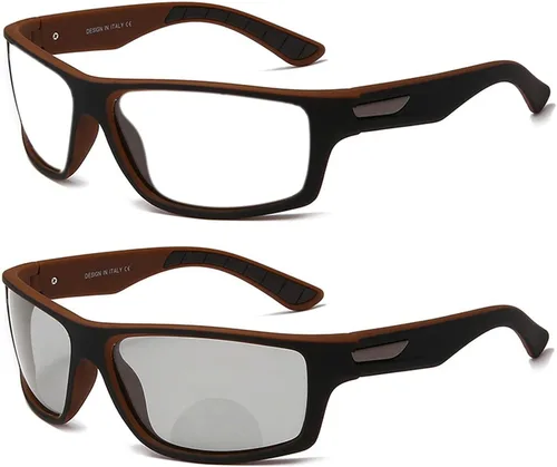 Miniatura 8 de Gafas de lectura multifocales fotocrómicas deportivas para hombres y mujeres, luz ultraligera transición bifocal, gafas de sol presbípicas