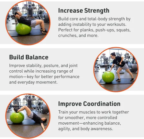 Miniatura 7 de Body Sport Slow Release Pregnancy Exercise Ball with Pump for Home & Gym - Exercise Equipment for Yoga, Pilates, Stability, Pregnancy, and Core