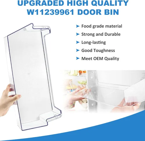 Miniatura 4 de W11239961 - Contenedor de estante para puerta compatible con refrigerador Whirlpool WRS321SDH WRS311SDH WRS325SDH, reemplaza W10900538 AP6333410