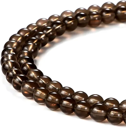 Miniatura 44 de Cuentas de ónix negro BEADNOVA con cuentas de cristal natural, piedras preciosas, redondas, sueltas, curativas de energía con cordón elástico de 01)