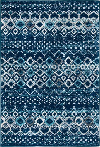 Miniatura 11 de SAFAVIEH Amsterdam Collection Alfombra Decorativa - 2.3 pies x 4 pies, Negro & Multi, Diseño Marroquí Bohemio, Sin Desprendimiento y Fácil Cuidado