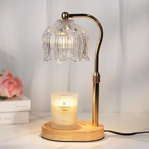 Miniatura 22 de Funistree Paquete de 2 lámparas calentadoras de velas de flores, lámpara de vela con temporizador, regalos de cumpleaños de Navidad para mujeres