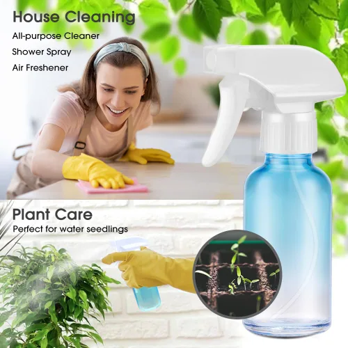 Miniatura 3 de Tecohouse Botellas pulverizadoras de vidrio de 4 onzas, paquete de 2 botellas de spray para cabello vacías recargables rociadores de niebla fina
