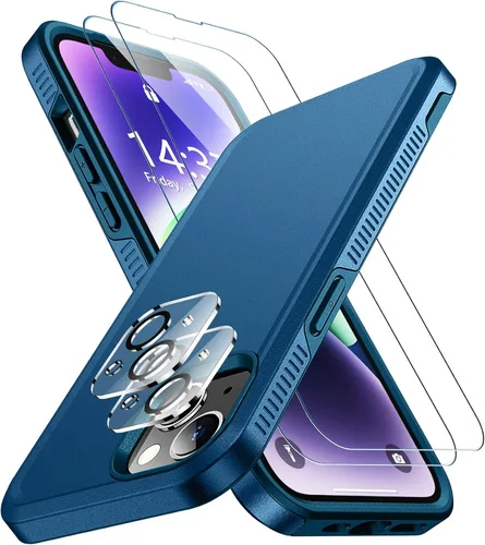 Miniatura 11 de SPIDERCASE Funda para iPhone 14/Funda para iPhone 15, [Protección contra Caídas de Grado Militar de 15 PIES][Antideslizante] Paquete de 2
