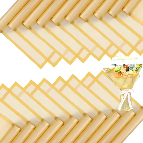 Miniatura 12 de FUHITIM - 20 hojas de papel impermeable para suministros de florista, envoltura de ramos de flores y regalos de bodas, cumpleaños, bricolaje