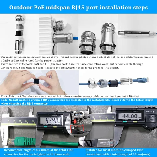 Miniatura 7 de PROCET M22 - Prensaestopas de cable de acero inoxidable impermeable de nailon impermeable, alivio de tensión ajustable de 0.315 in, prensaestopas