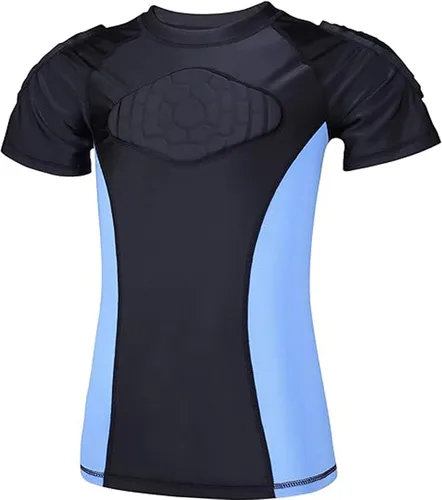Camisa acolchada de fútbol juvenil con protector de costillas en el pecho, para niños y niñas, camiseta protectora para fútbol, béisbol, sóftbol