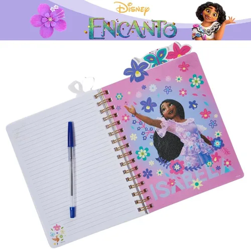 Miniatura 3 de Disney Encanto - Cuaderno con pestañas encuadernadas, encuadernado en espiral, 96 páginas a rayas, 8 x 7 pulgadas, morado