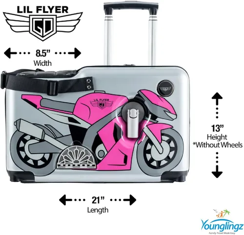 Miniatura 41 de Younglingz LIL FLYER GO 21" - Maleta de mano para niños, Motocicleta verde V2