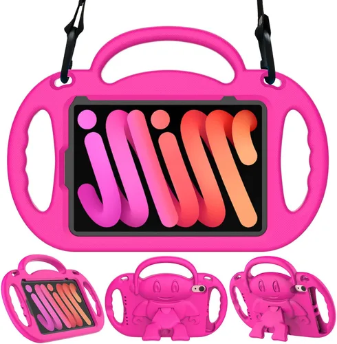 Miniatura 12 de Funda para Niños para iPad Mini 7 (A17 Pro) 2024/ Mini 6 2021, Funda para iPad Mini 7ª/6ª Generación con Correa para Hombro - Resistente a Golpes