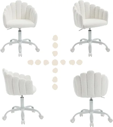 Miniatura 7 de HEAH-YO Lindas sillas para niños, sillas de escritorio ajustables para niños con reposabrazos y respaldo, silla giratoria para computadora