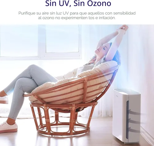Miniatura 5 de LEVOIT Purificador de aire para el hogar y dormitorio, limpiador silencioso con prefiltro lavable para alergias, humo, polvo, polen, AHAM