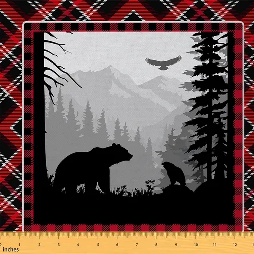 Miniatura 21 de Tela de ciervo bonita por yarda para niñas y niños, decoración de caza de ciervos, impermeable, tela para exteriores, estampado de pata de oso